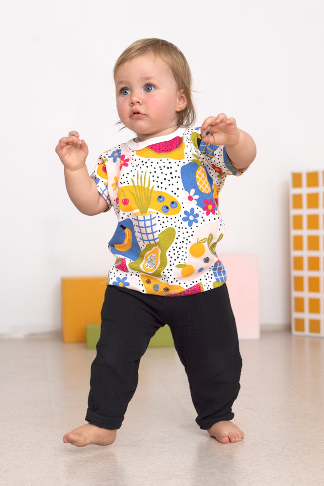 Double Cloth Organic Breezy Pants - Black