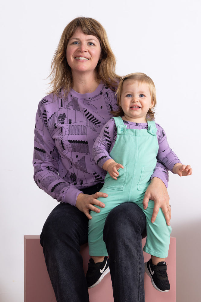 Organic Play Overalls - Seafoam